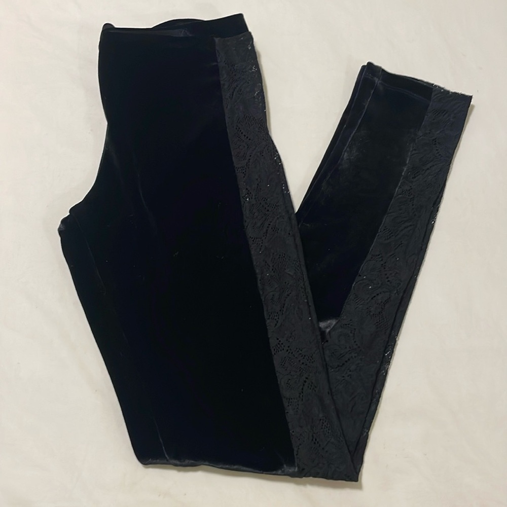SPELL Black Velvet/Lace Leggings